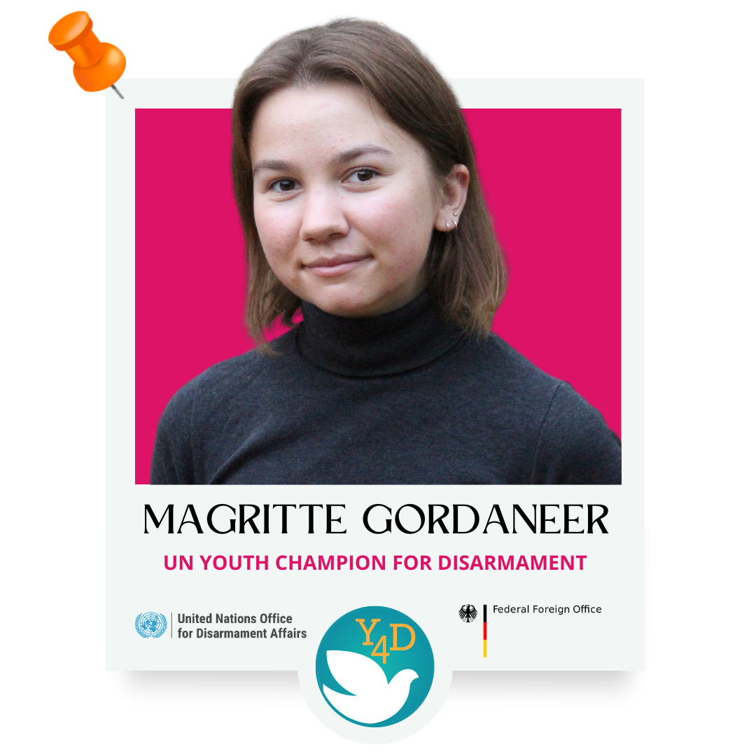 Profile photo of Magritte Gordaneer, UN Youth Champion for Disarmament