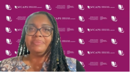 Dr. Maleeka Glover highlighted the wide range of initiatives and activities conducted by WCAPS to facilitate the meaningful and inclusive engagement of all participants in disarmament.