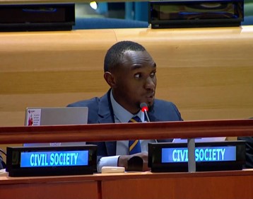 UN Youth Champion for Disarmament, Patrick Karekezi, delivered remarks during the high-level plenary meeting to commemorate and promote the International Day for the Total Elimination of Nuclear Weapons.  