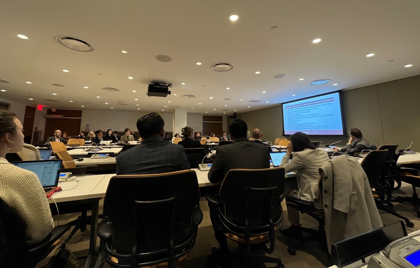Ms. Almudena Azcarate Ortega, United Nations Institute for Disarmament Research, presentation on recent efforts to regulate outer space. 24 March 2023