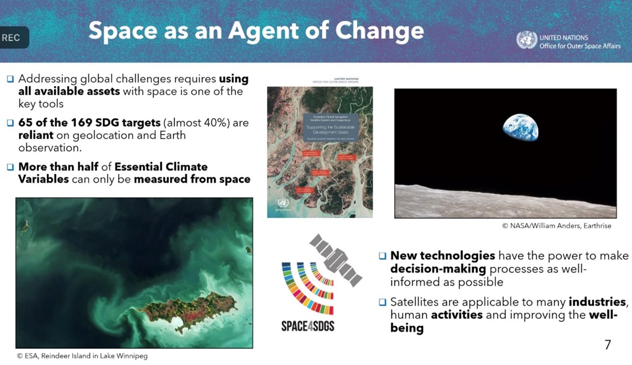 Space for Sustainable Development Goals, the benefits of space technologies presented by Markus Woltran (1/2)