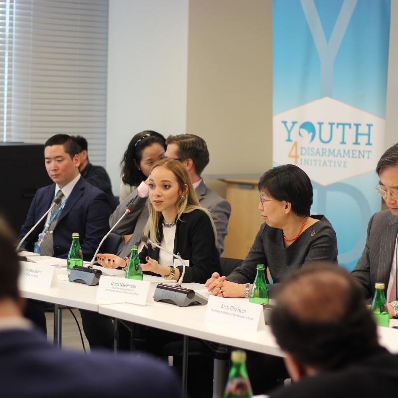 Ms. Crystal Isidor, Pace University senior, spoke at the #Youth4Disarmament Initiative’s launch event for the UN Youth Champions for Disarmament programme in January 2020