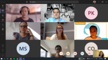 Screenshot of virtual meeting participants
