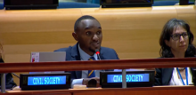 Patrick Karekezi, UN Youth Champion for Disarmament, at the high-level plenary meeting to commemorate and promote the International Day for the Total Elimination of Nuclear Weapons