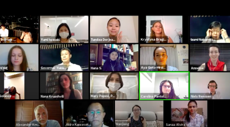 Screenshot of virtual meeting participants