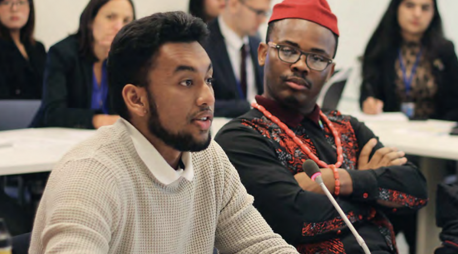 Participants at the #Youth4Disarmament event “74 Years of Nuclear Disarmament and the Contribution of Youth beyond 2020” (New York, 24 January 2020)