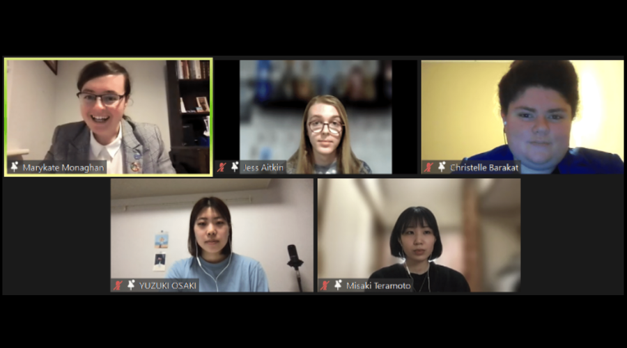 , five representatives of the #Youth4Disarmament initiative participated in a panel discussion as part of the Critical Issues Forum 2022 Student Spring Conference