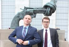 UNODA interns Yury Medvedev and Vladislav Chernavskikh. UNODA Interns
