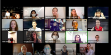 Screenshot of virtual meeting participants