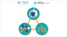 Graphic on the Sustainable Development Goals, youth and the United Nations